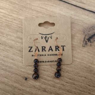 Kolczyki miedziane Bawole Oko