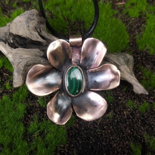 Naszyjnik z malachitem Relaik