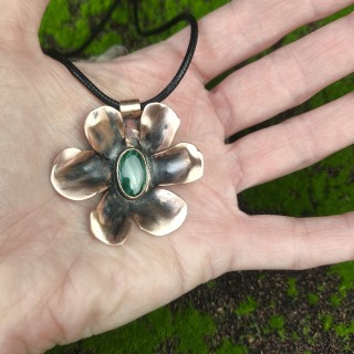 Naszyjnik z malachitem Relaik