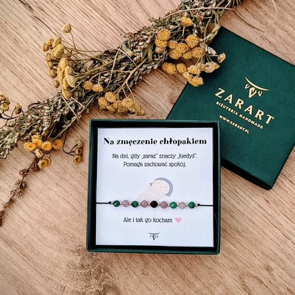 Zmęczenie chłopakiem - Malachit/Turmalin/Kwarc różowy