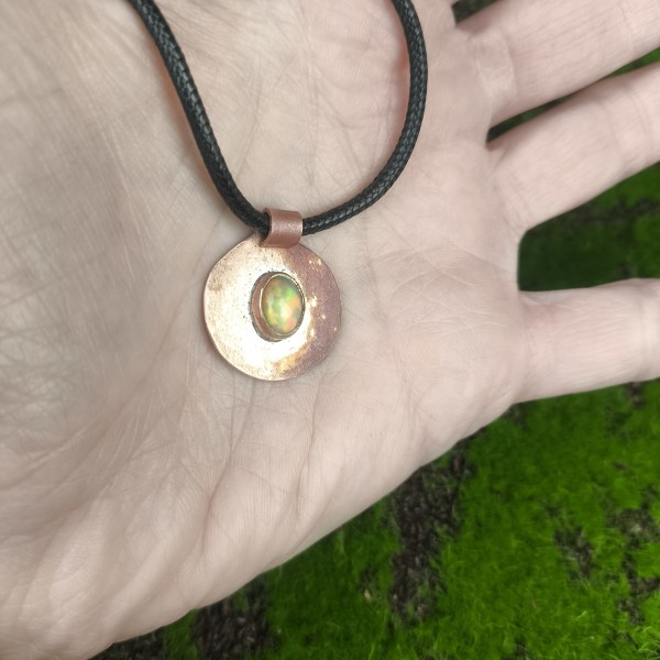 Naszyjnik miedziany Naszyjnik z opalem etiopskim Efioris - hover
