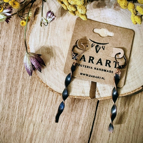 Kolczyki miedziane Kolczyki kręcone Luhatis