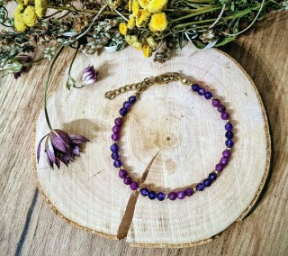 Bransoletka z Ametystem i Rubinem