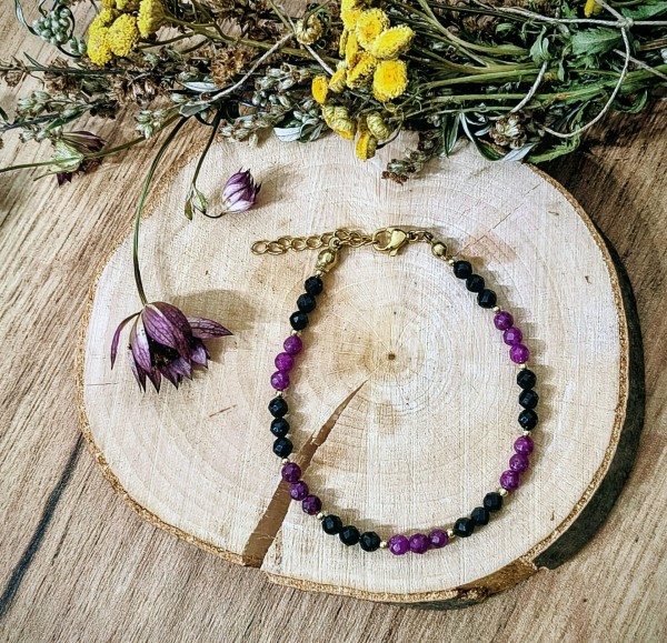 Bransoletka z Turmalinem i Rubinem