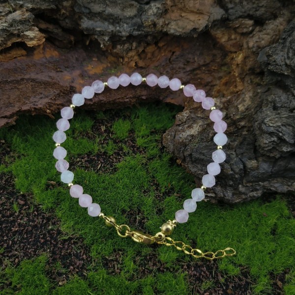 Bransoletka z kamieniami Bransoletka z Kwarcem różowym