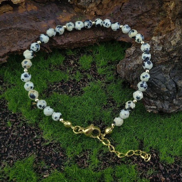 Bransoletka z kamieniami Bransoletka z Jaspisem dalmatyńskim