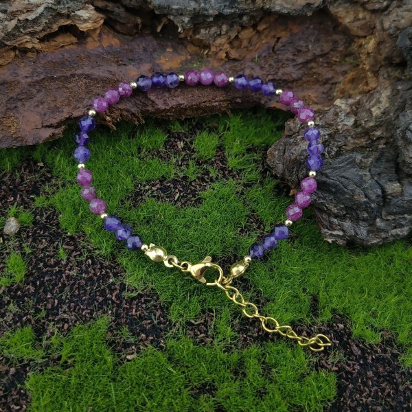 Bransoletka z kamieniami Bransoletka z Rubinem i Ametystem