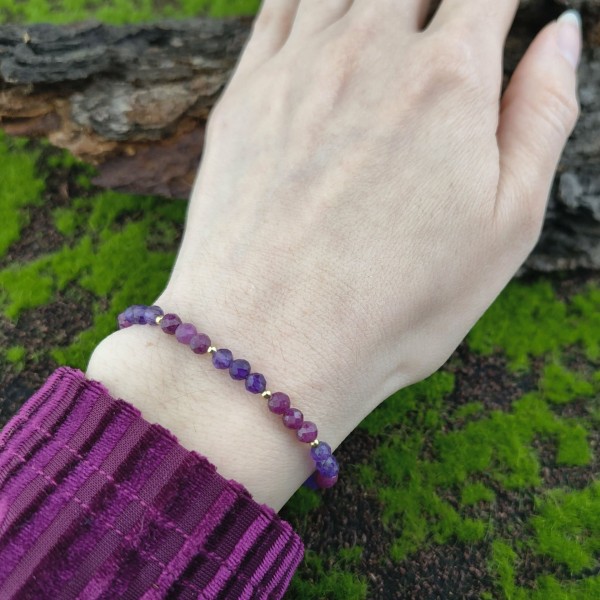 Bransoletka z kamieniami Bransoletka z Rubinem i Ametystem - hover