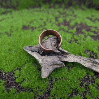 Pierścień miedziany Runa Algiz