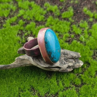 Pierścionek z chryzokolą Nelisiz