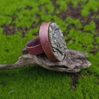 Pierścionek z pirytem Heliotis