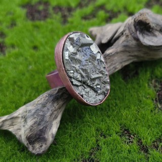 Pierścionek z pirytem Heliotis