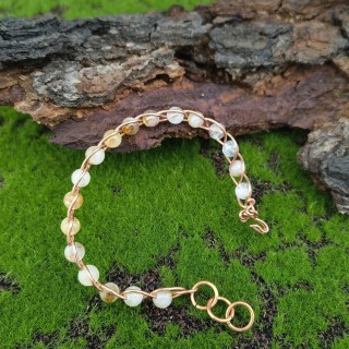 Bransoleta miedziana pleciona Cytryn