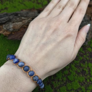 Bransoleta miedziana pleciona Sodalit