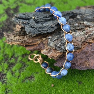 Bransoleta miedziana pleciona Sodalit