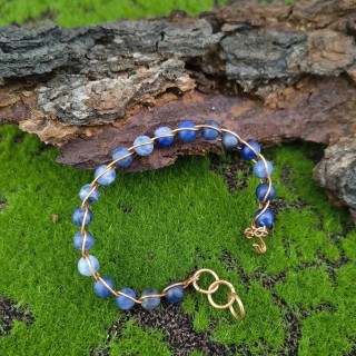 Bransoleta miedziana pleciona Sodalit