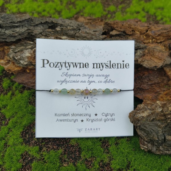 Bransoletka z kamieniami Bransoletka Pozytywne Myślenie